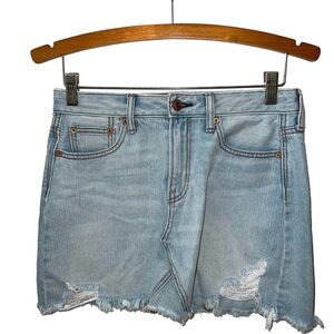American Eagle Distressed Denim Jean Skirt D23
